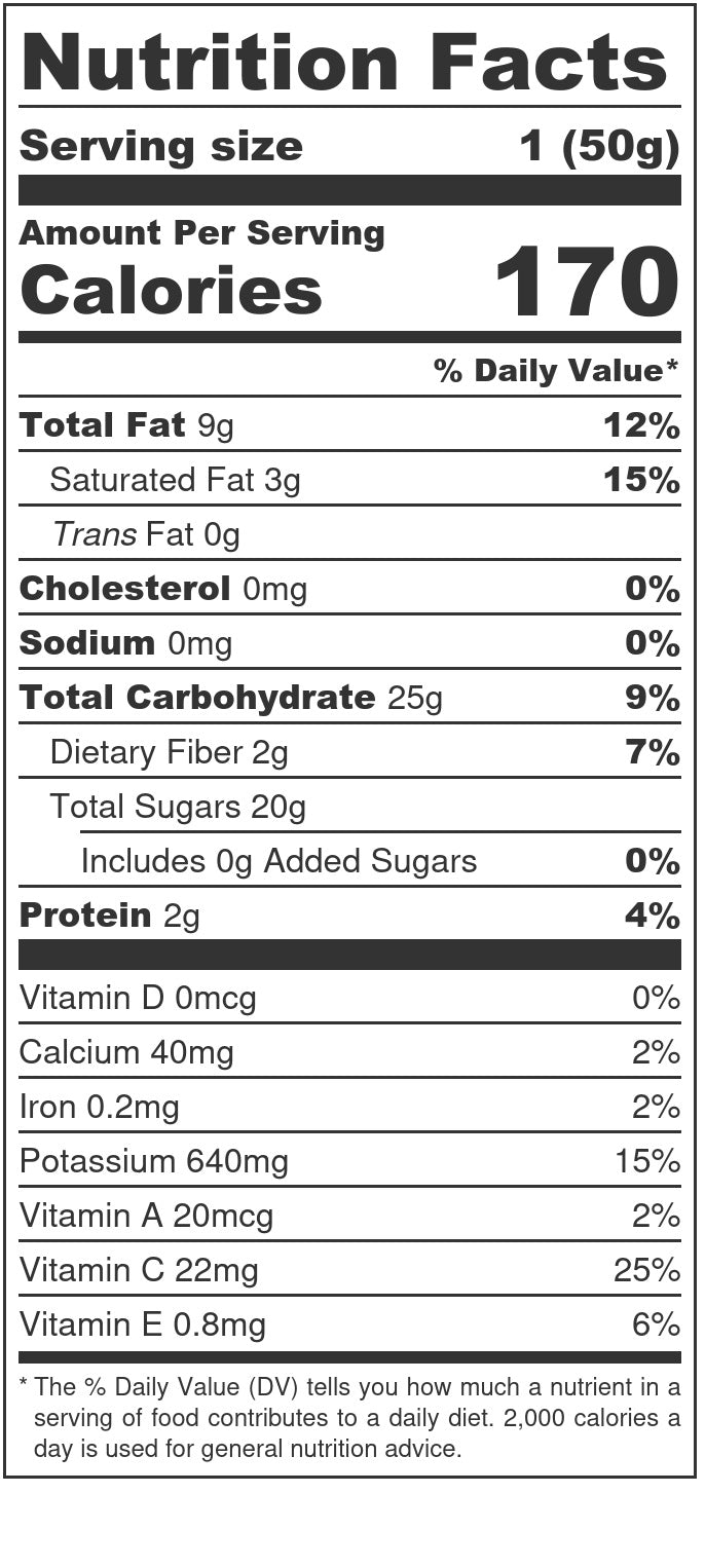 Ting's Jackfruit Chips Nutrition Facts