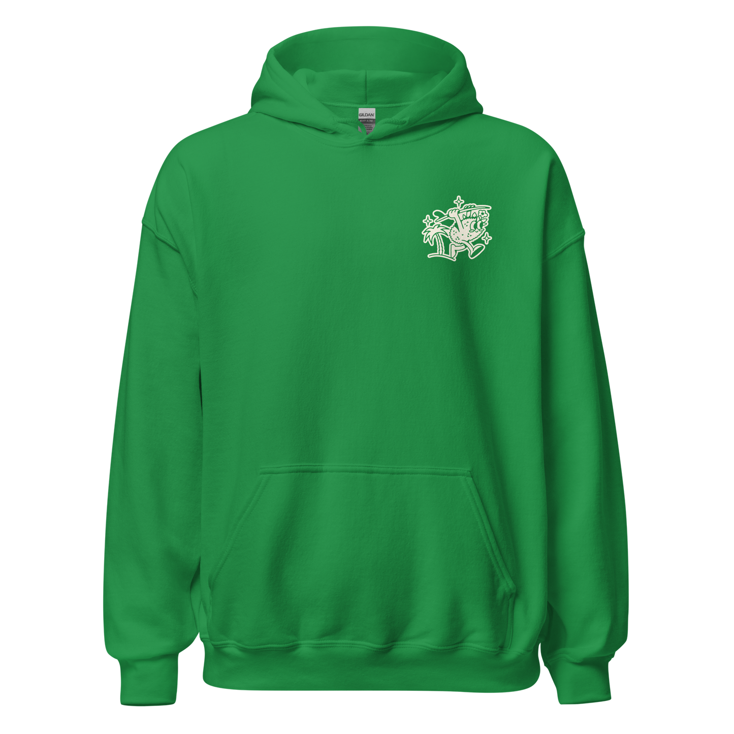 Ting's green unisex hoodie with Ting's logo on front
